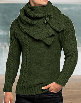 Men's Fashion Long-Sleeved Slim Sweater