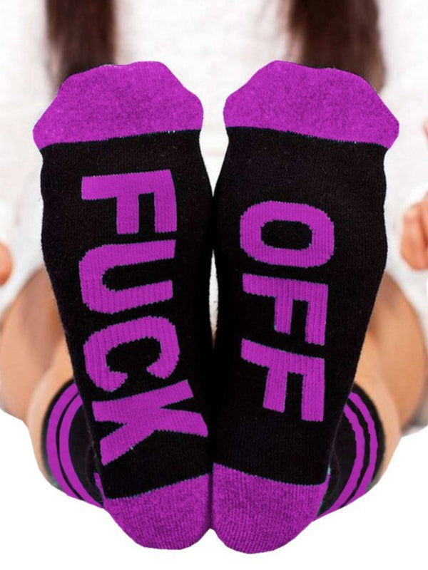 Womens Letter Print Socks