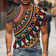 Mens Fashion Casual Printed T-Shirt