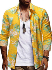 Men's Casual Printing Slim Bohemia Shirt