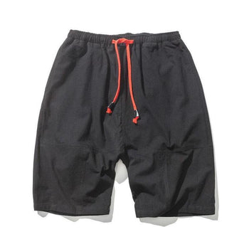 Mens Plain Cotton And Linen Casual Shorts