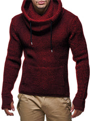 Men's Fashion High Neck Knitted Pullover Sweater