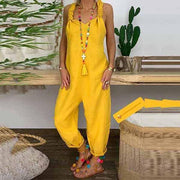 Casual Sleeveless Pure Colour Jumpsuit