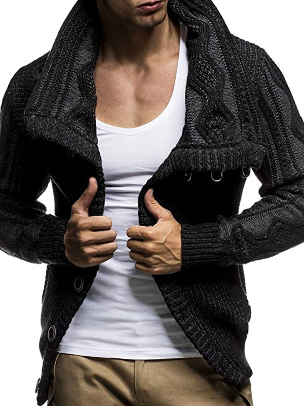 MenS Fashion Plain Slim-Fit  Sweater