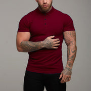 Summer Sport Print Short Sleeve Polo Shirt