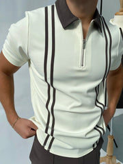 Ivory Stripe Polo