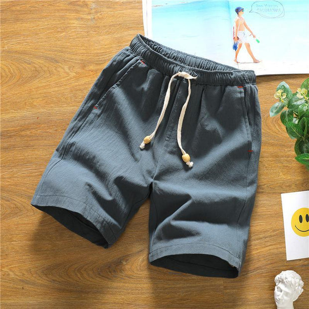 Men's Summer Casual Plus Size Cotton And Linen Shorts