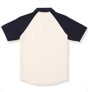 Colorblock lapel polo shirt