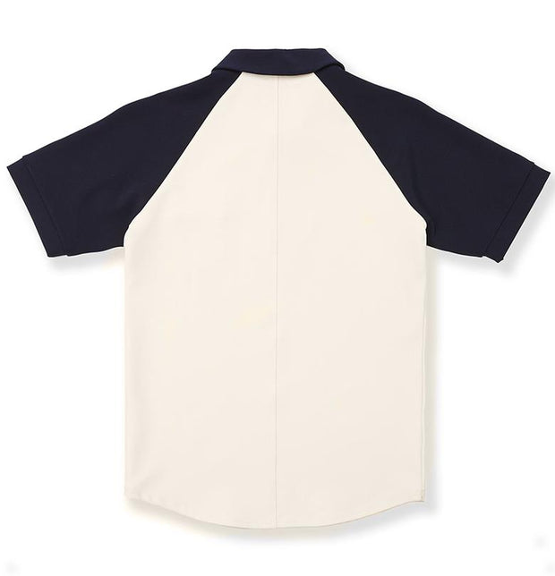 Colorblock lapel polo shirt