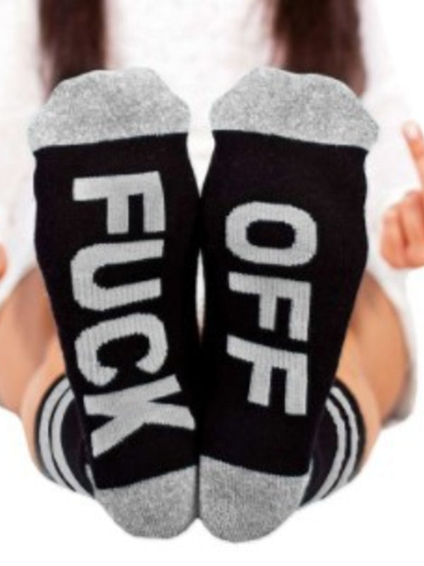 Womens Letter Print Socks