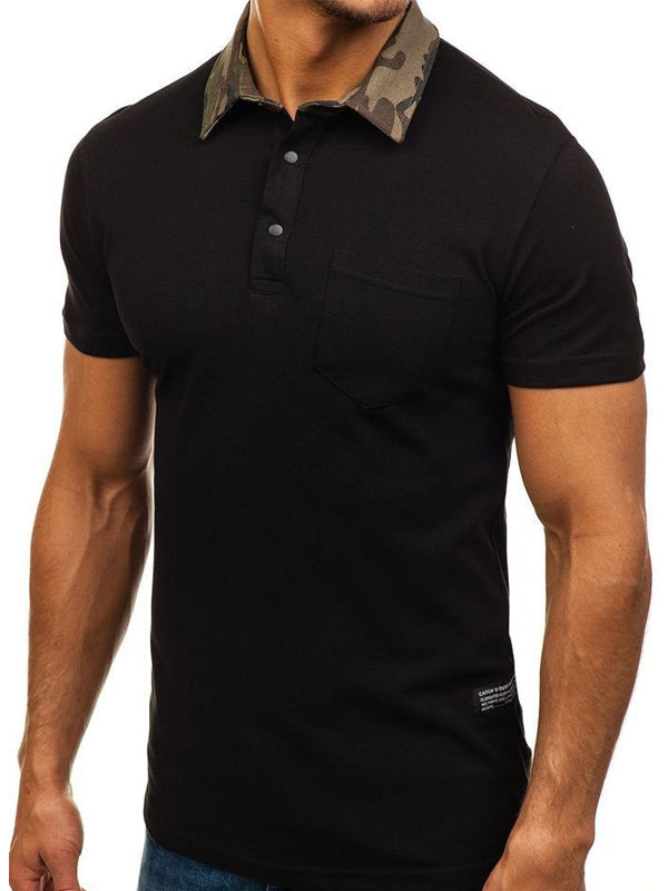 Mens Casual Polo Shirt Short Sleeve T-Shirt