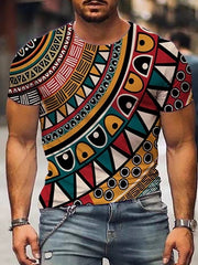 Mens Fashion Casual Printed T-Shirt