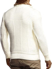 Men's Fashion Casual Button Turtleneck Sweater Coat