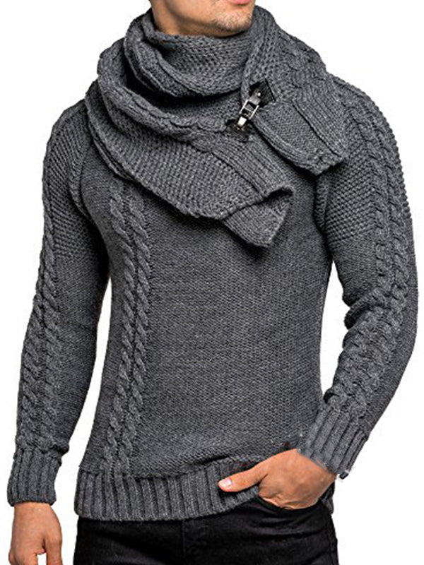 Men's Fashion Long-Sleeved Slim Sweater