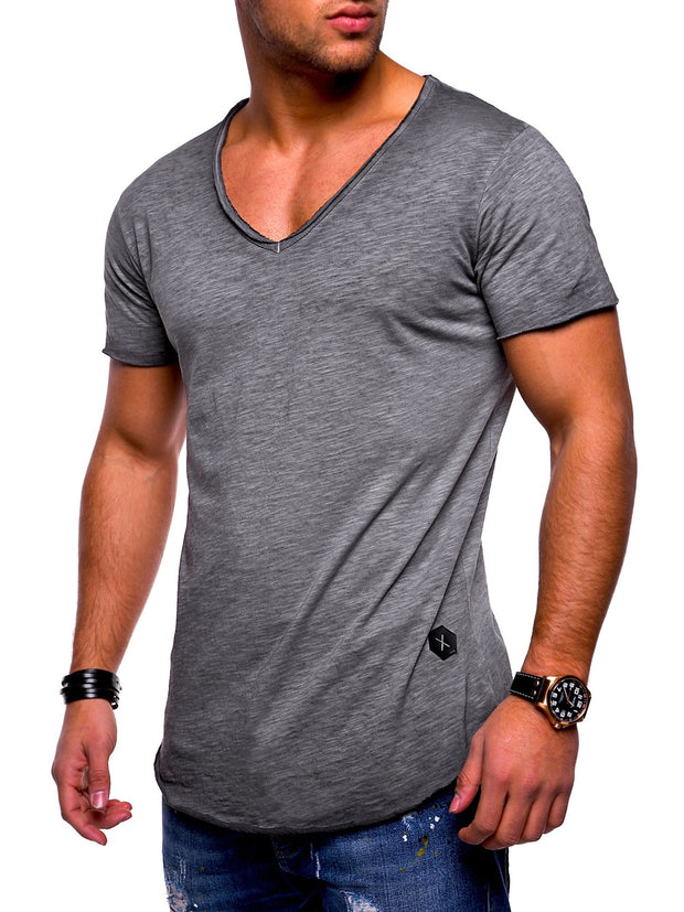 Mens Fashion Casual Slim Short Sleeve T-Shirt