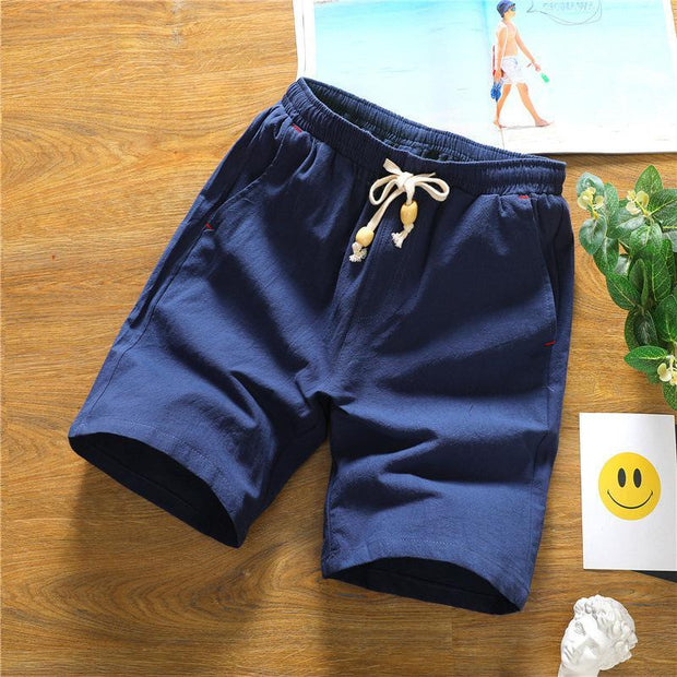 Men's Summer Casual Plus Size Cotton And Linen Shorts