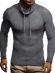 Men's Pullover High Neck Knitted Sweater