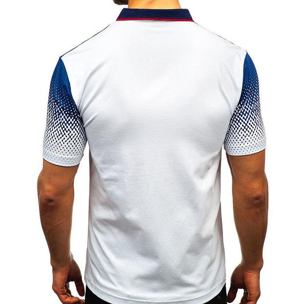 Men's Polo Printed Short-sleeved T-shirt