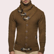 Men Casual Horn Button Warm Sweater