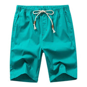 Summer Mens Solid Color Cotton Linen Shorts