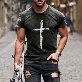 Mens Christian Cross T-shirt