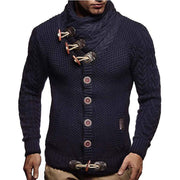 Men Casual Horn Button Warm Sweater