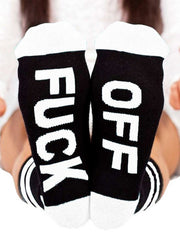 Womens Letter Print Socks