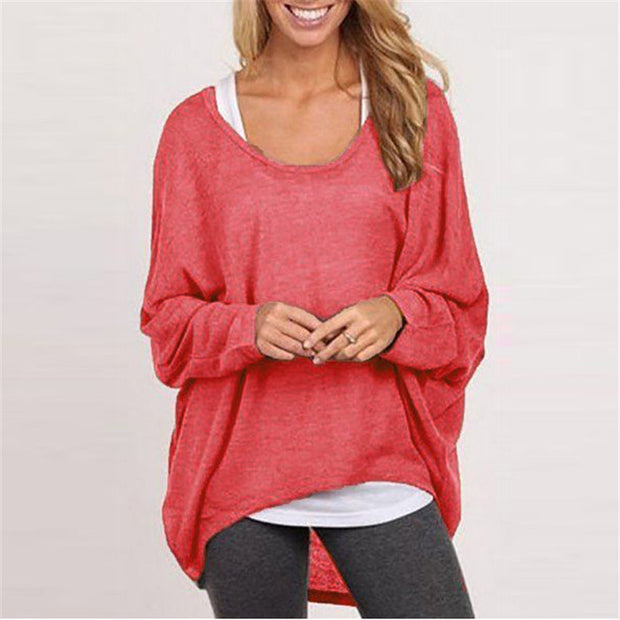 Casual 8 Colours Bat Sleeve Loose Sweater