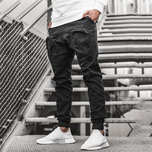 Men's Plain Pockets Casual Pants