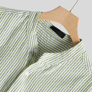 Men's new fashion casual striped long sleeve shirt