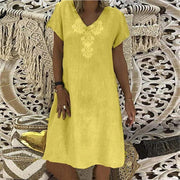 Pattern Printed Casual Plain Dress