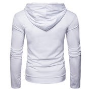 Mens new plain zipper hooded mens cardigan sweater