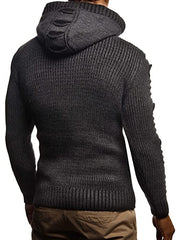 Mens fashion casual thick hooded sweater