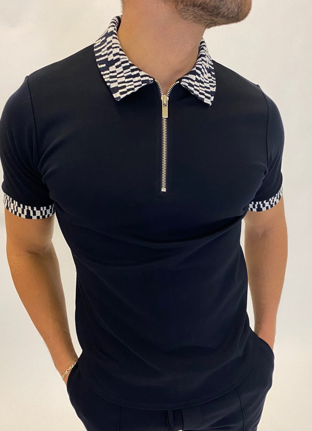 Black craftsman slim fit polo shirt