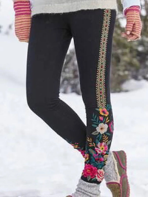 Women's Printed Elastic Waist Leggings