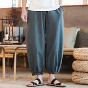 Mens Loose Large Size Nine-point Harlan Pants