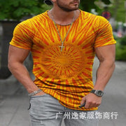 MenS Fashion Retro Casual Printed T-Shirt