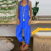 Casual Sleeveless Pure Colour Jumpsuit