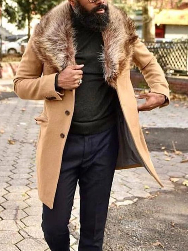 Mens Fashion Street Style Plain  Coat