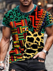 Mens Fashion Casual Printed T-Shirt