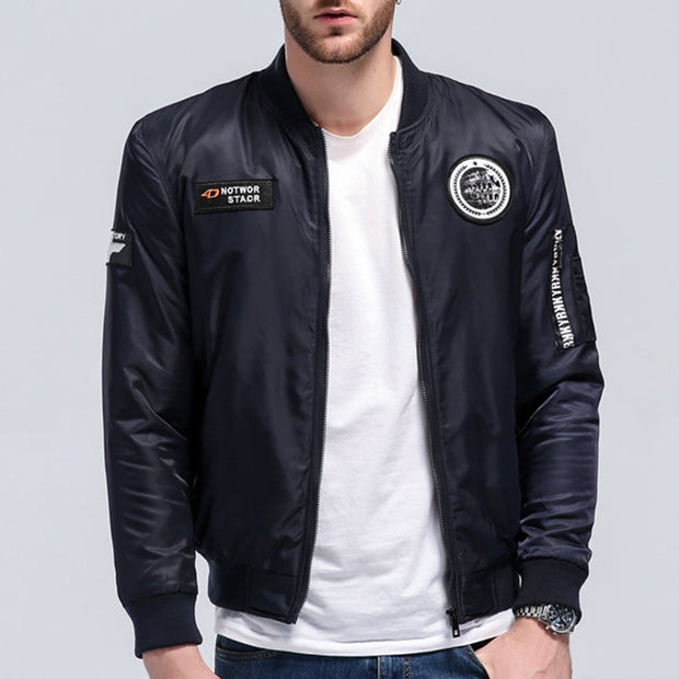 Casual Stand Collar Bomber Jacket