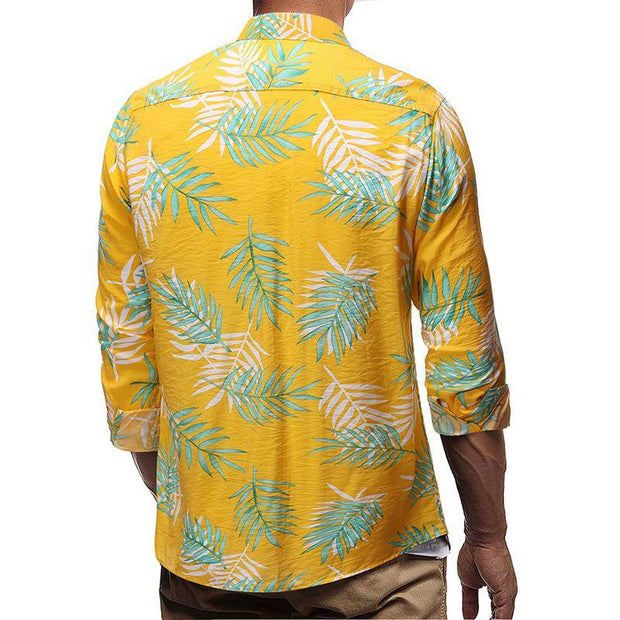 Men's Casual Printing Slim Bohemia Shirt