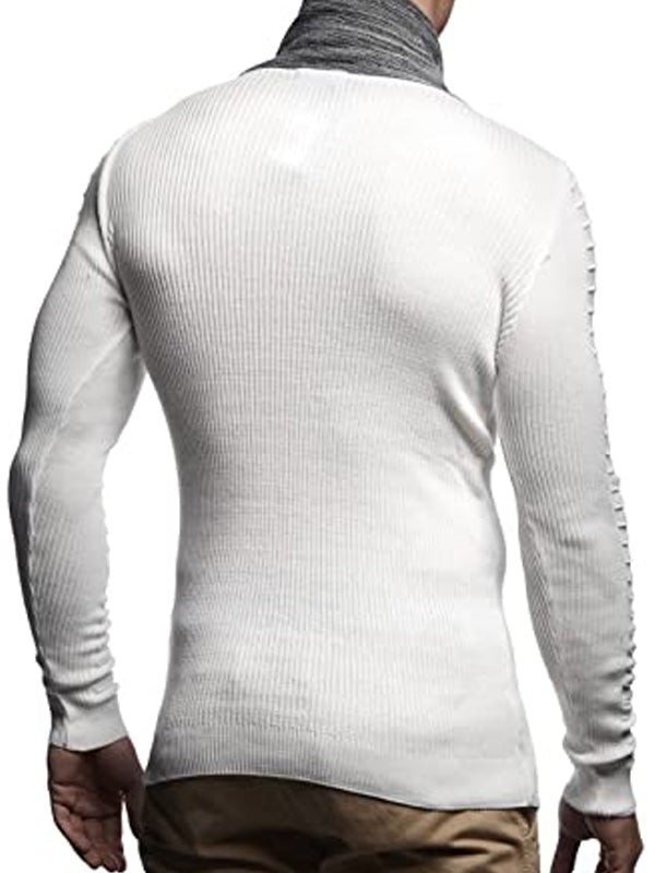 Men's Fashion Casual Half High Neck Pullover Sweater