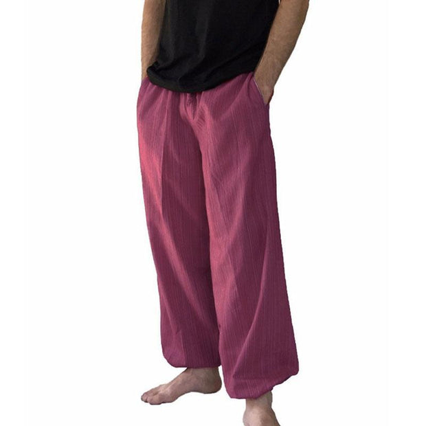 Men's Cotton Bulletless Woven Elastic Pants