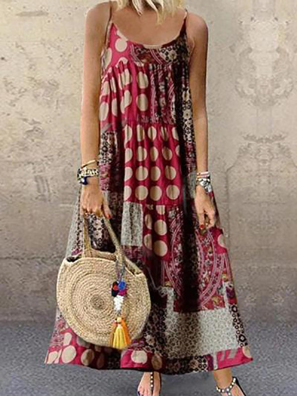 Neocozy Women Dresses Shift Daytime Casual Printed Maxi Dresses