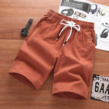 Men's Summer Casual Solid Color Beach Shorts