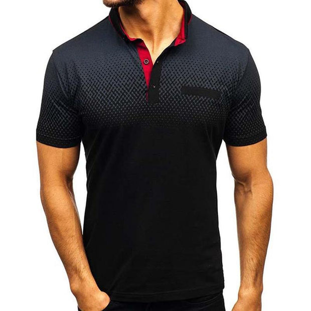 Men's Polo Printed Short-sleeved T-shirt