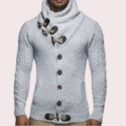 Men Casual Horn Button Warm Sweater