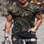 MenS Fashion Retro Casual Printed T-Shirt