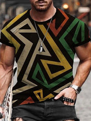 Mens Fashion Casual Printed T-Shirt